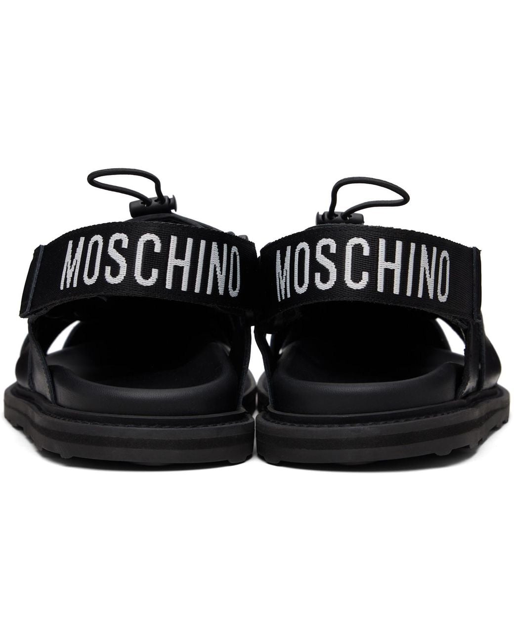 Moschino Black Sporty Sandals for men
