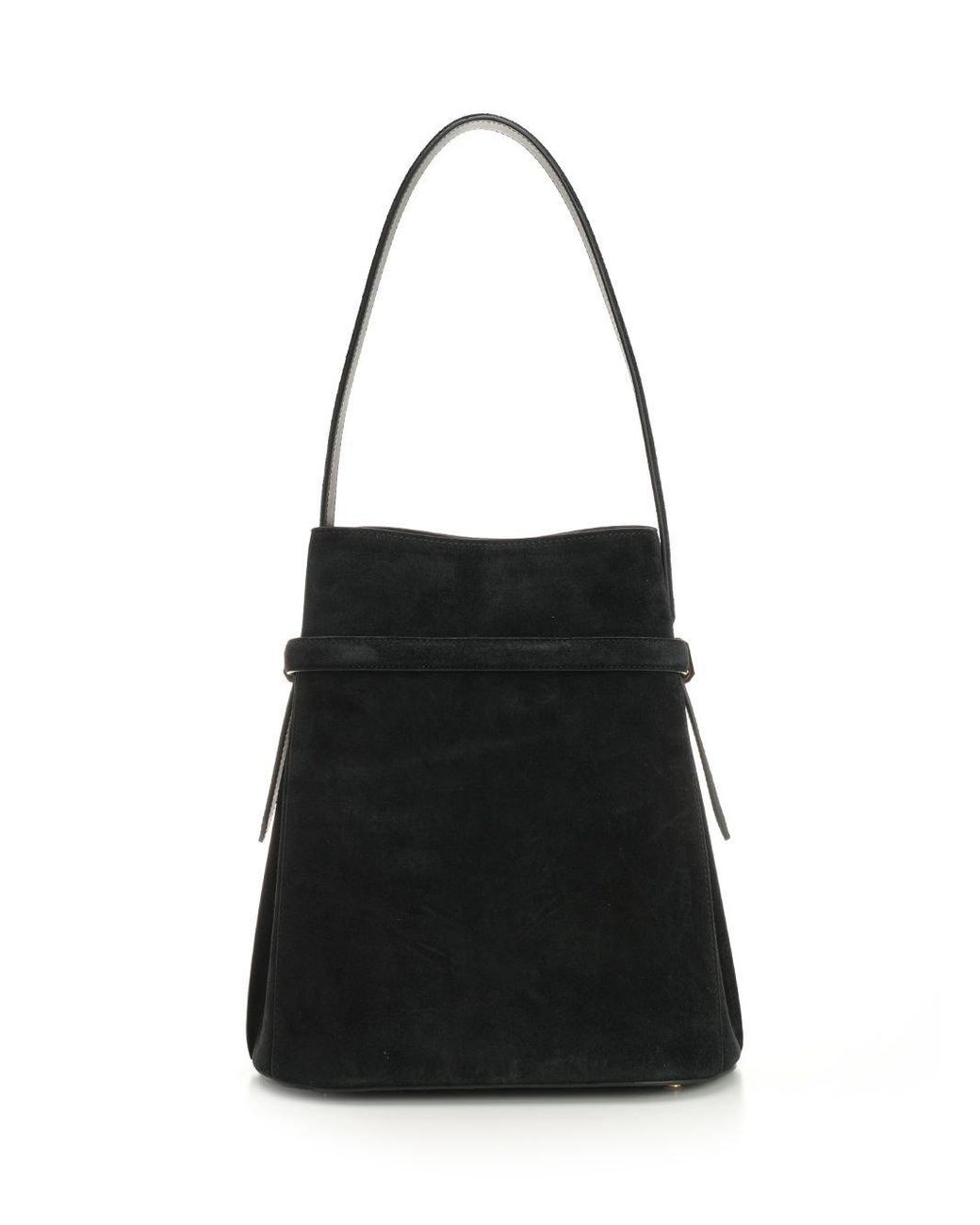 Totême Black Totême Belted Bucket Bag
