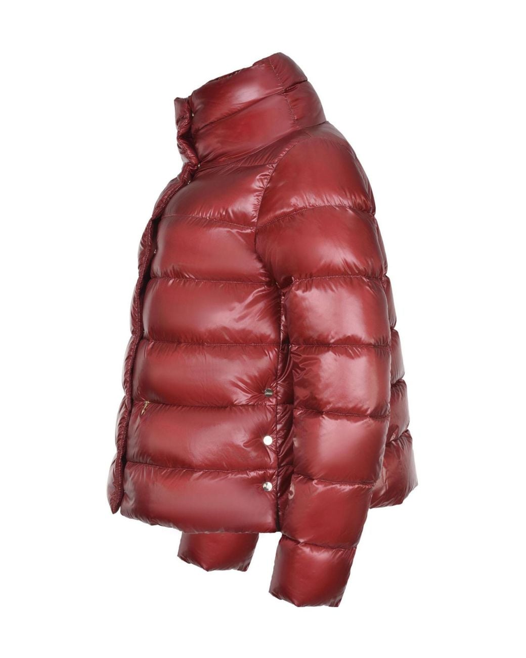 Herno Red Quilted Stand-Collar Down Jacket