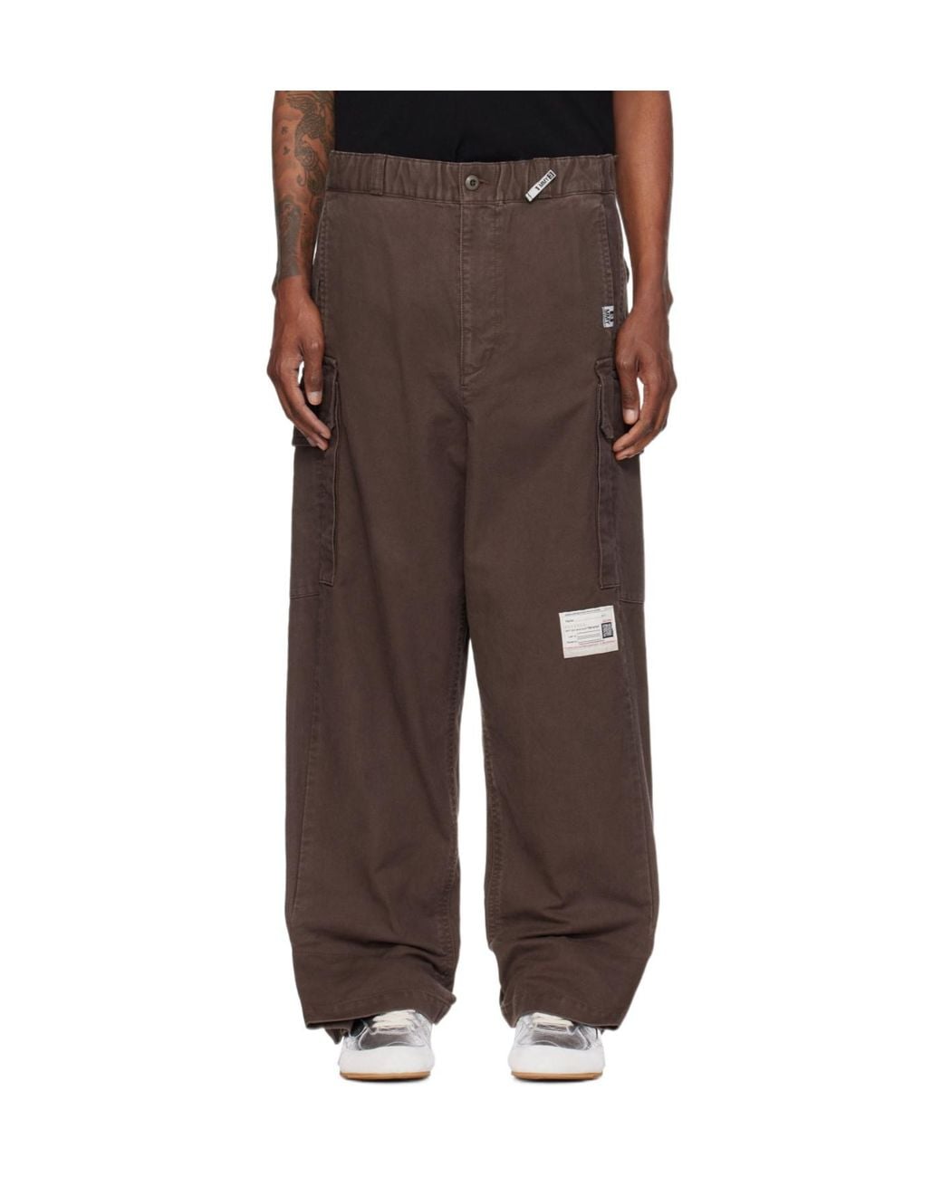 Maison Mihara Yasuhiro Gray Belt-Loop Utility Casual Trousers for men