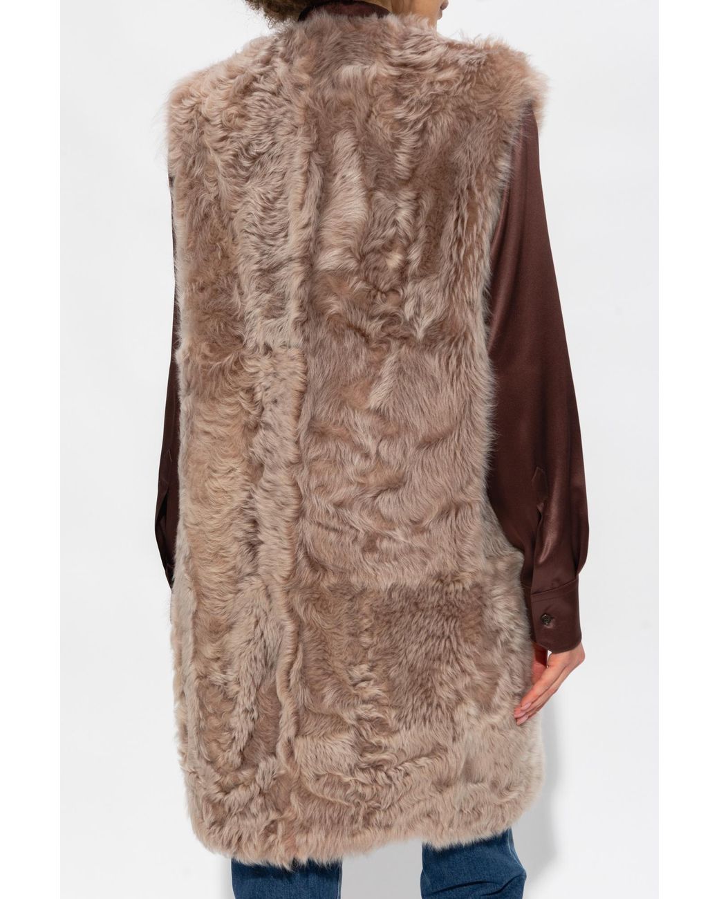 Dolce & Gabbana Brown Sleeveless Coat