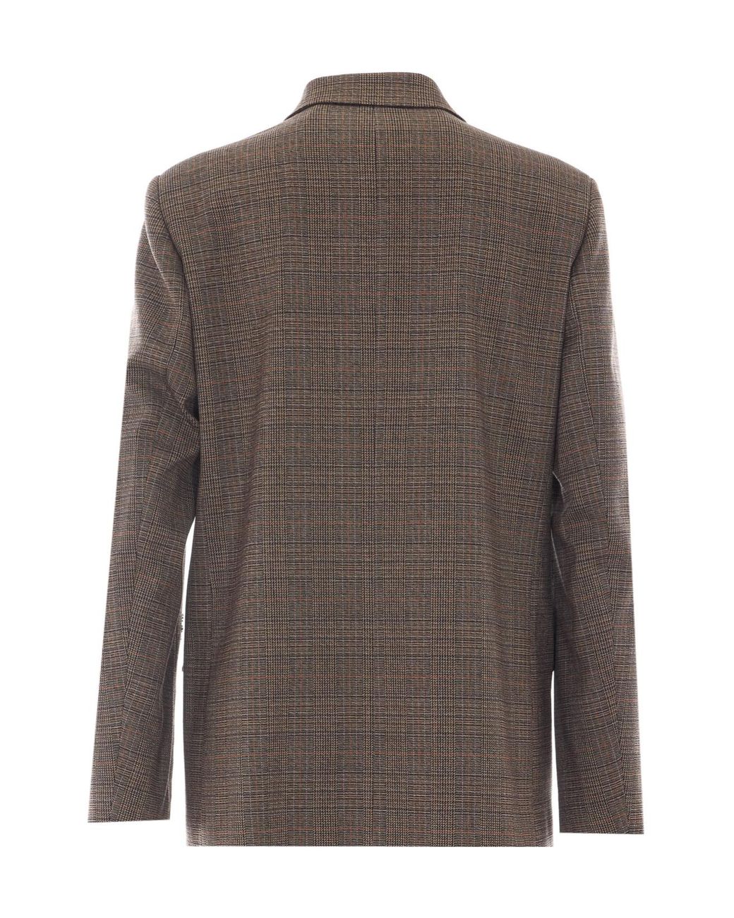 Liu Jo Brown Embellished Tartan Blazer