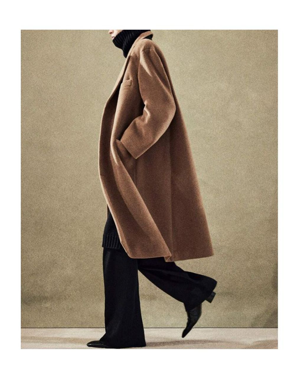 Saint Laurent Brown Single-Breasted Wool Coat for men