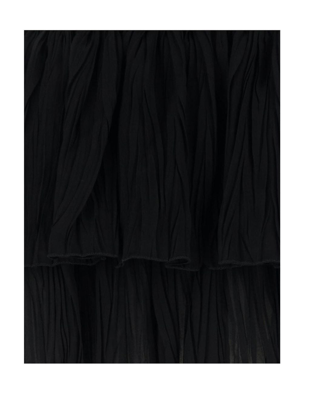 Blumarine Black Asymmetric Crinked Mini Skirt