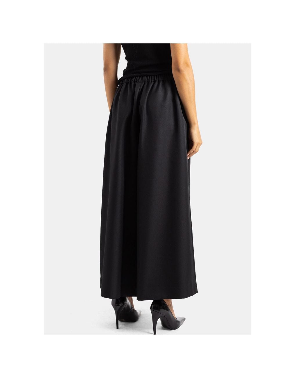 Comme des Garçons Black Wide-Leg Drawstring Casual Pants