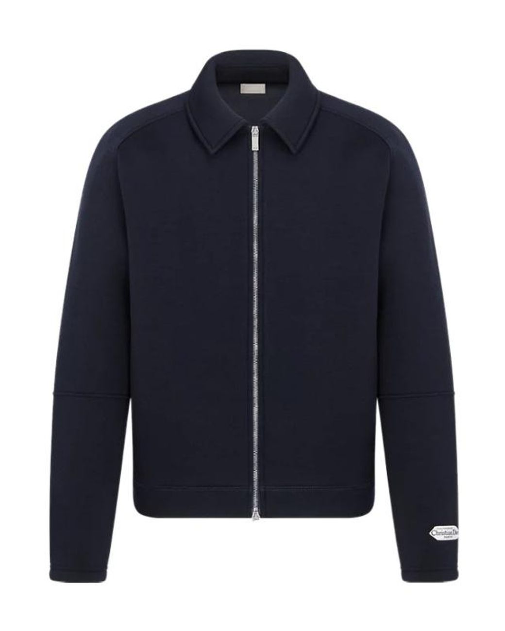 Dior Blue Zipped Blouson Jacket With Christian Paris Tag for men