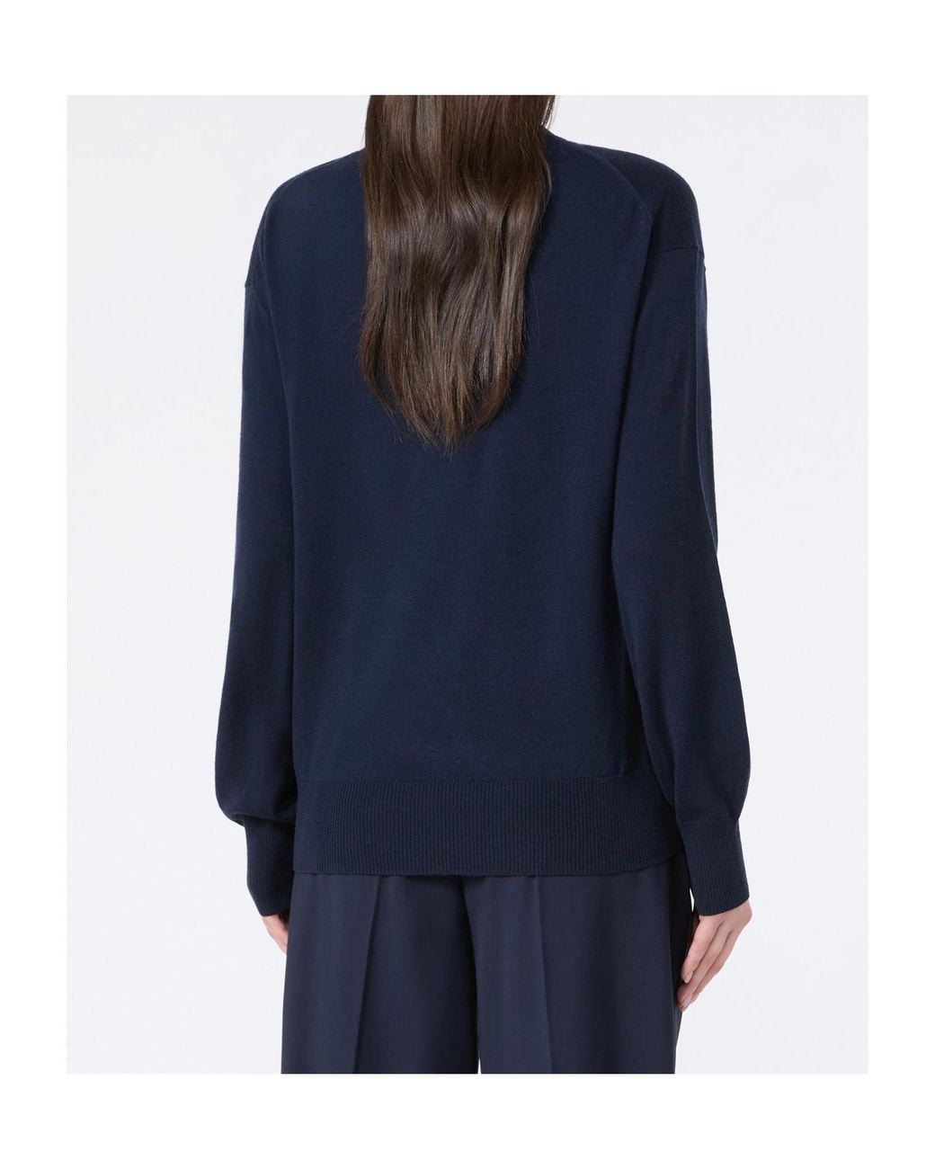 Weekend by Maxmara Blue Wool-Cashmere Sweater