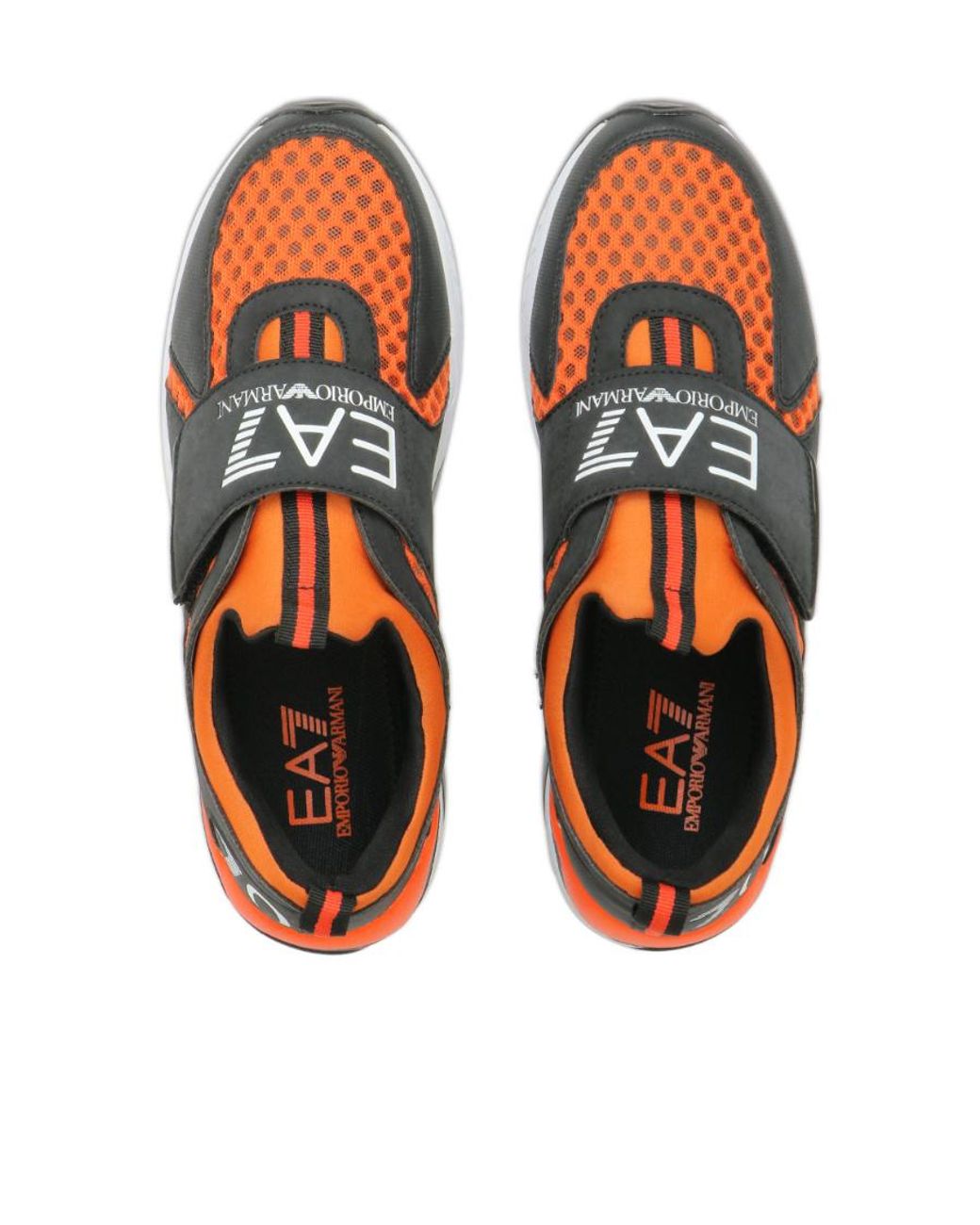 EA7 Black Logo Round-Headed Casual Sports Shoes for men