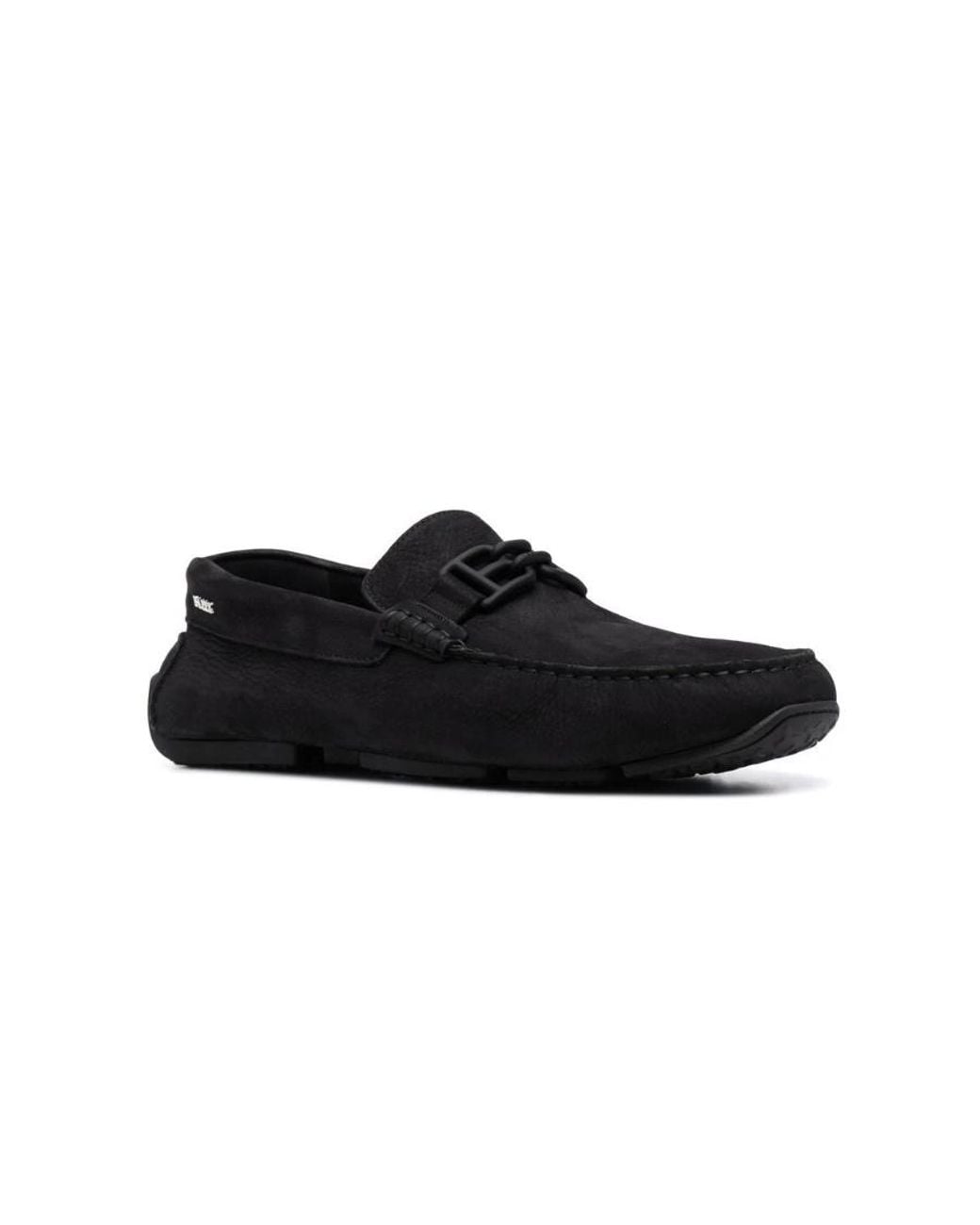 Bally Black Logo Loafers for men