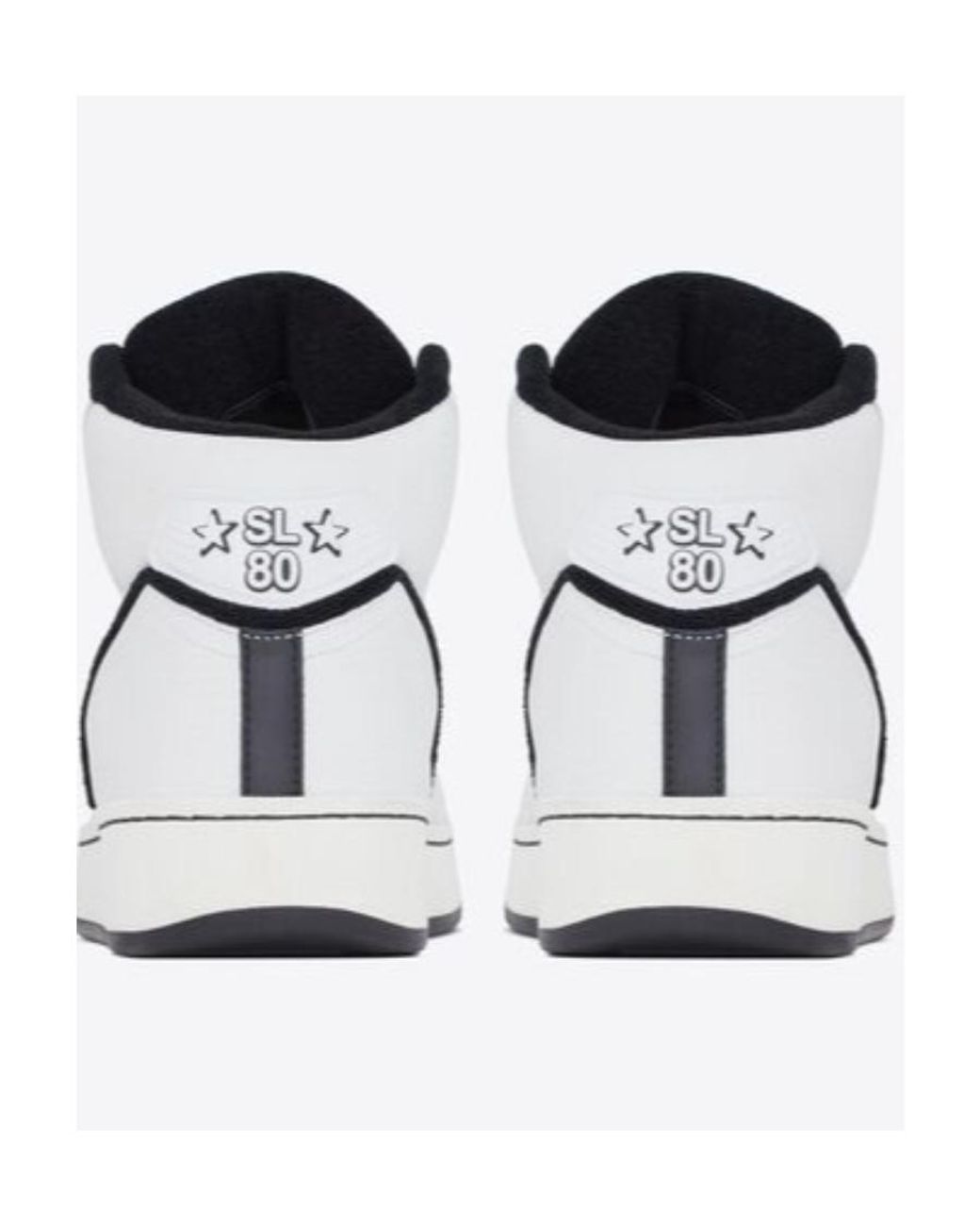 Saint Laurent White Sl/80 Mid-Top Sneakers for men