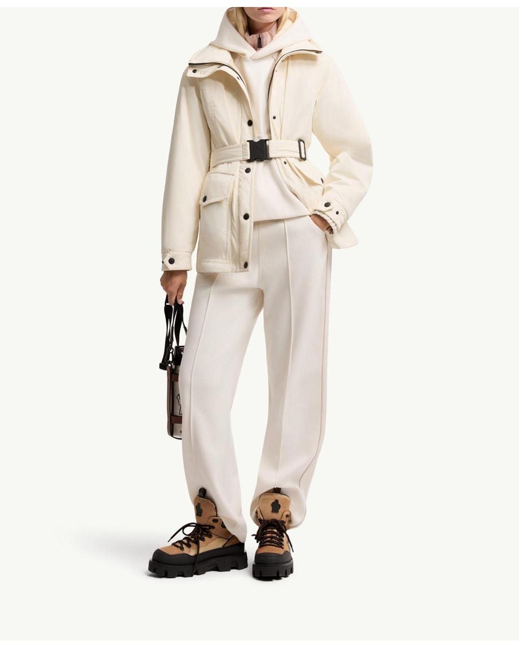 Moncler White Grenoble Drawstring Sweat Pants