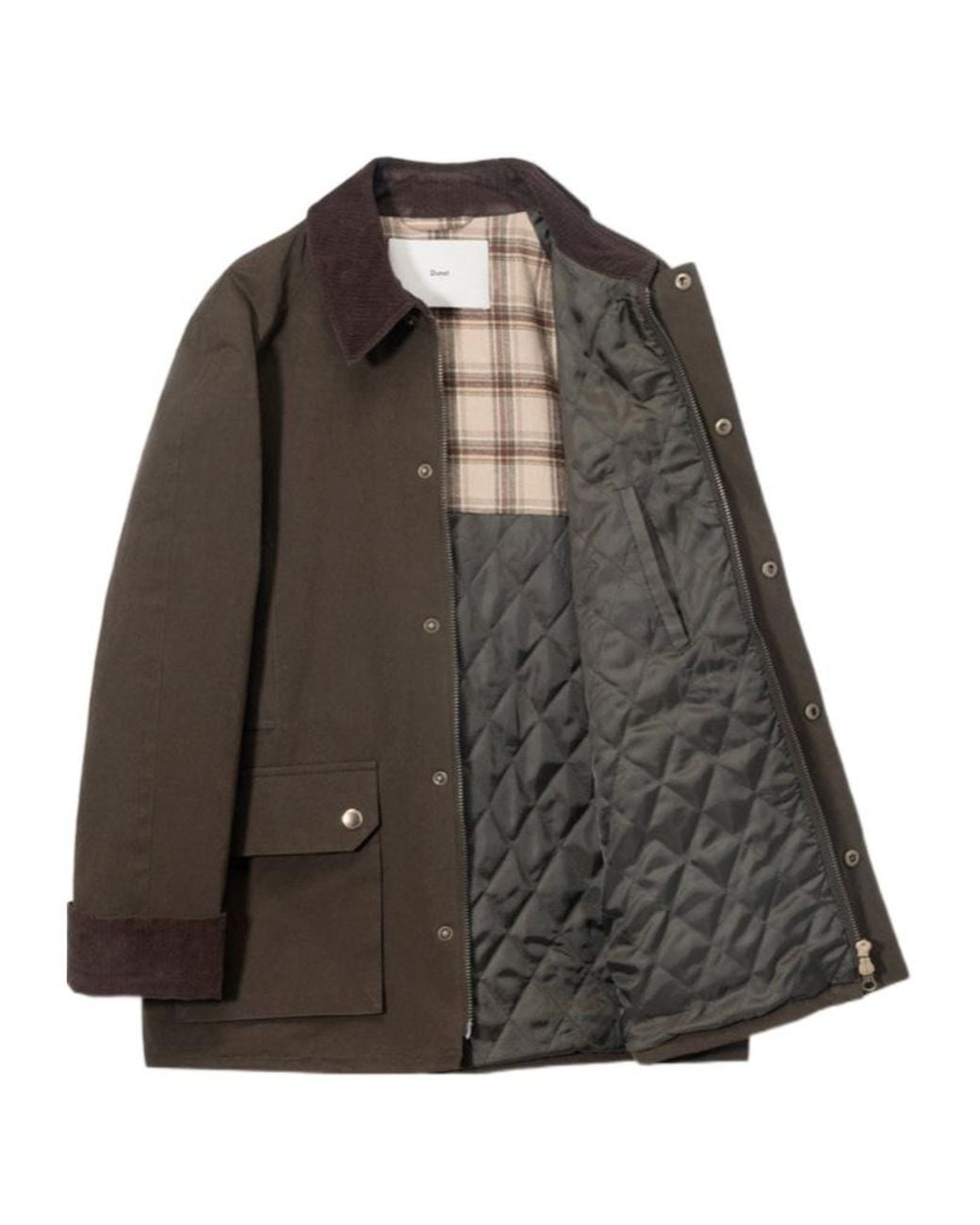 DUNST Brown Waxed Utility Jacket for men