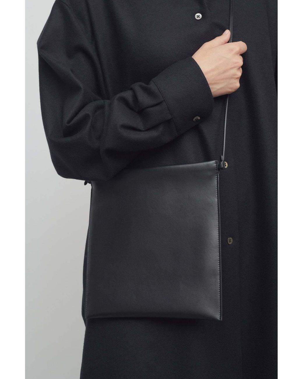 The Row White Logo Shoulder Bag