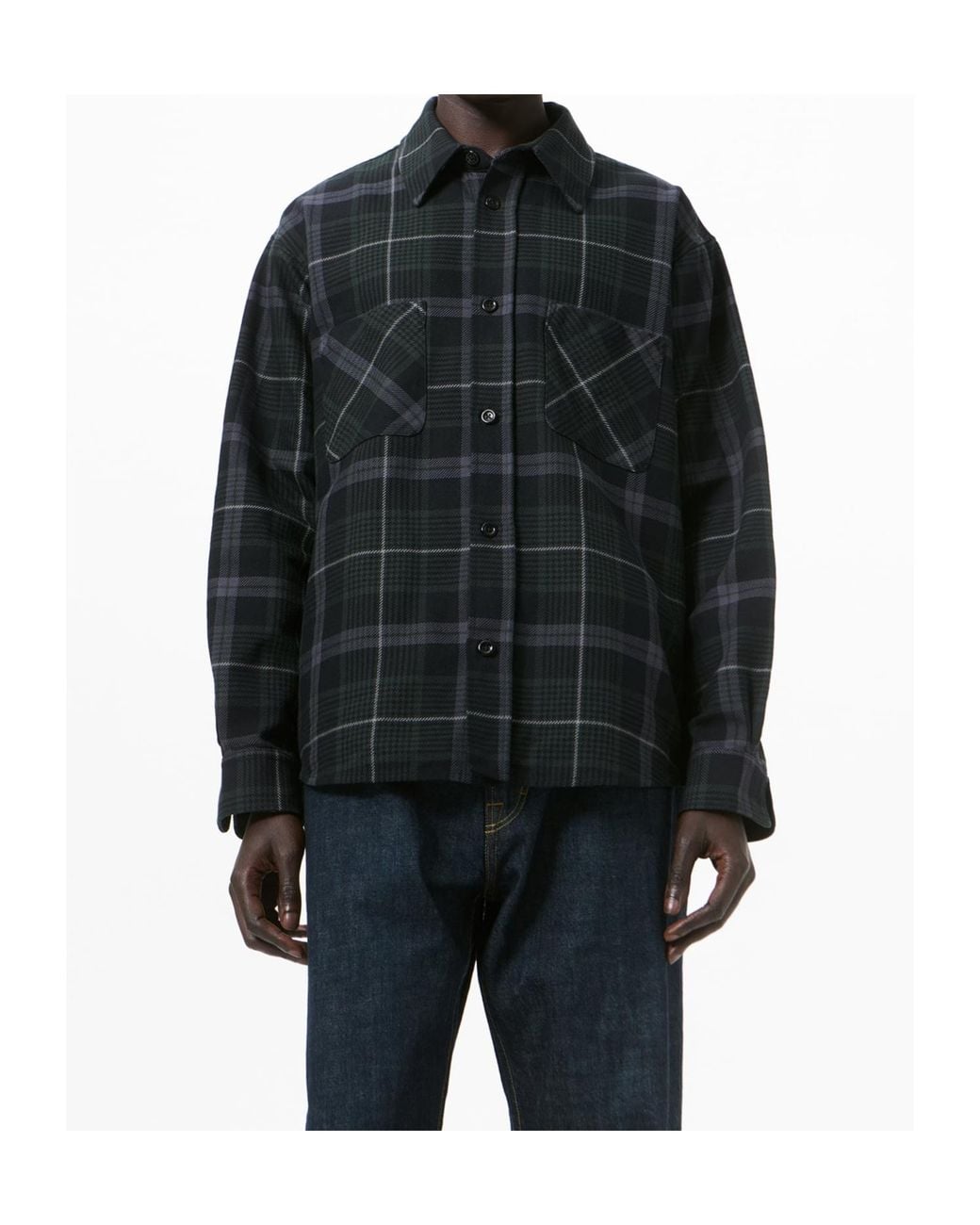 Our Legacy Black Checked Overshirt for men