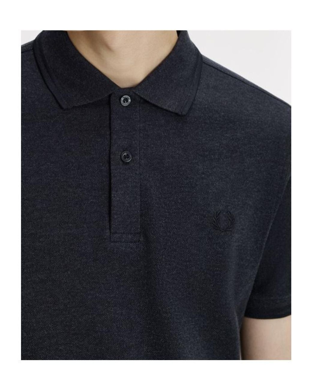 Fred Perry Black Short-Sleeved Polo Shirt for men