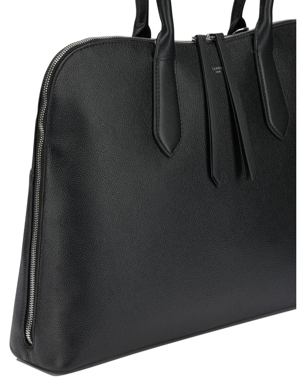 Le Tanneur Black Zippered Shoulder Bag