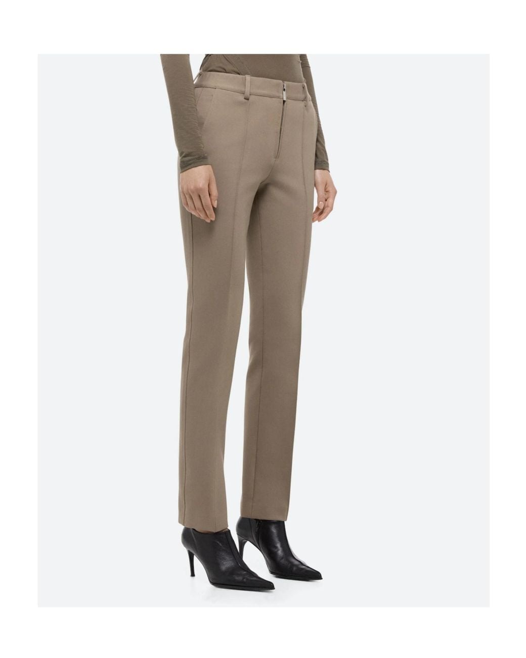 Helmut Lang Gray Straight-Leg Trousers