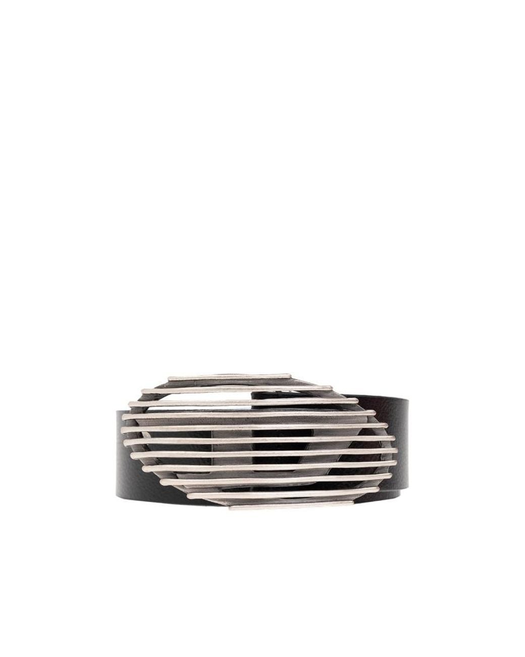 DIESEL White Logo Plaque Belt
