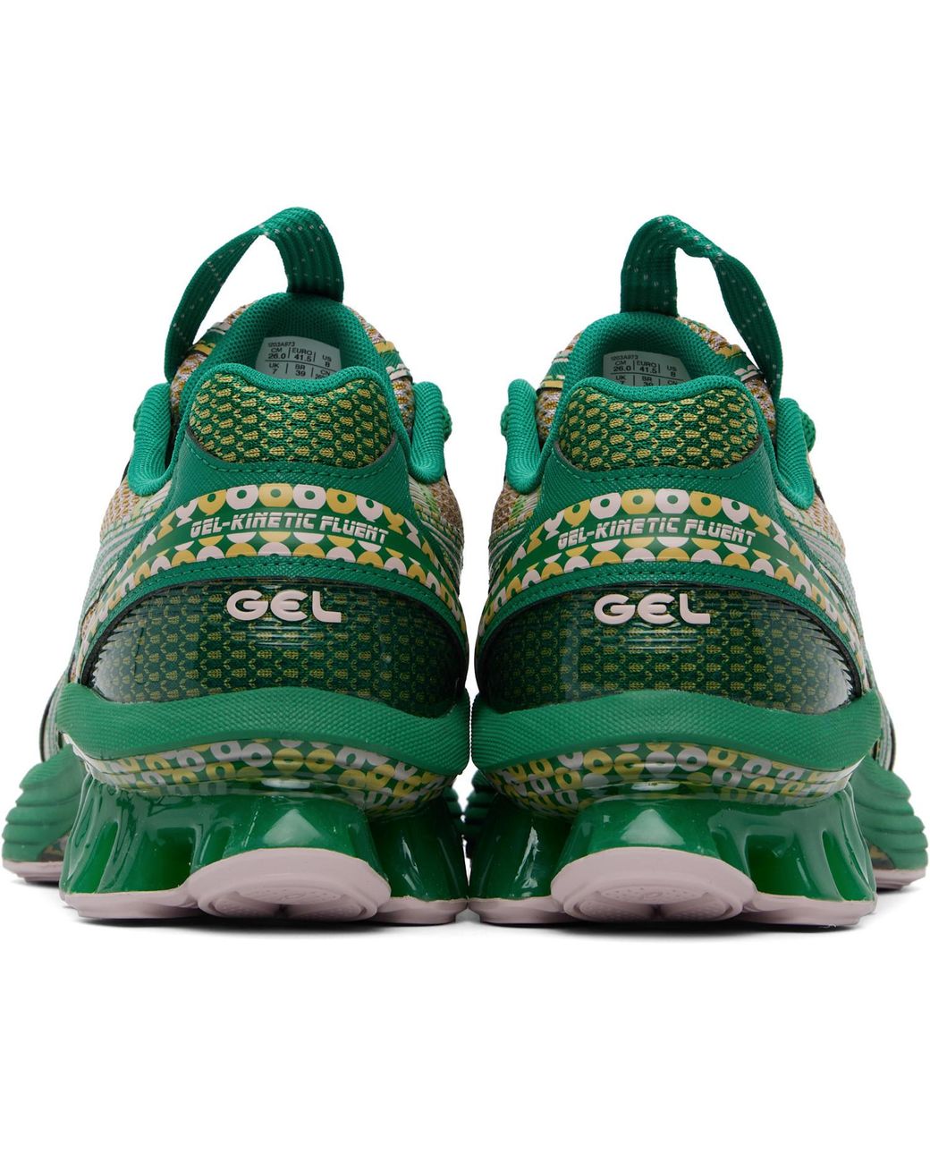 Asics Green Us7-S Gel Kinetic Fluent Low Sneakers for men