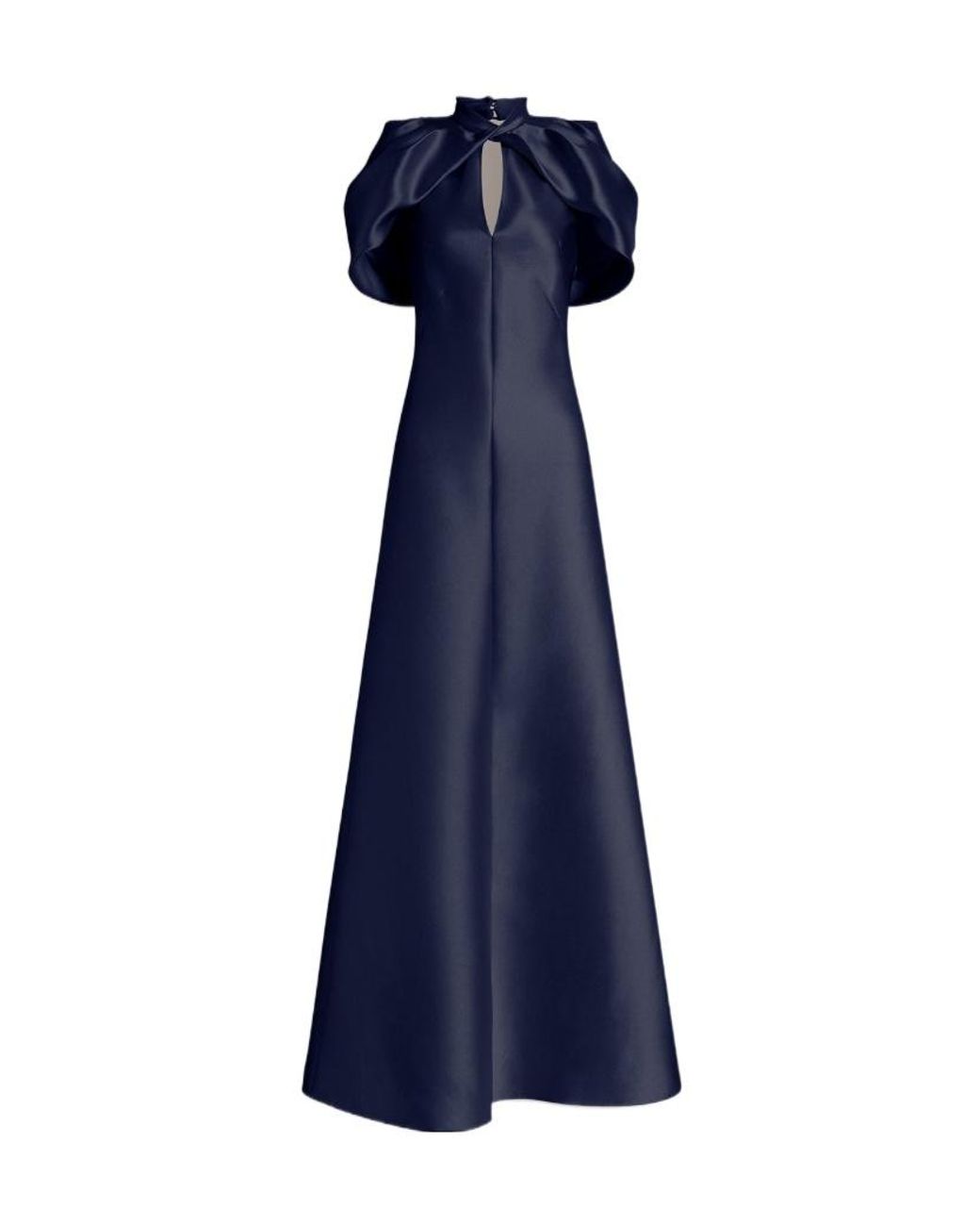 Alberta Ferretti Blue Dress With Cape Sleeves