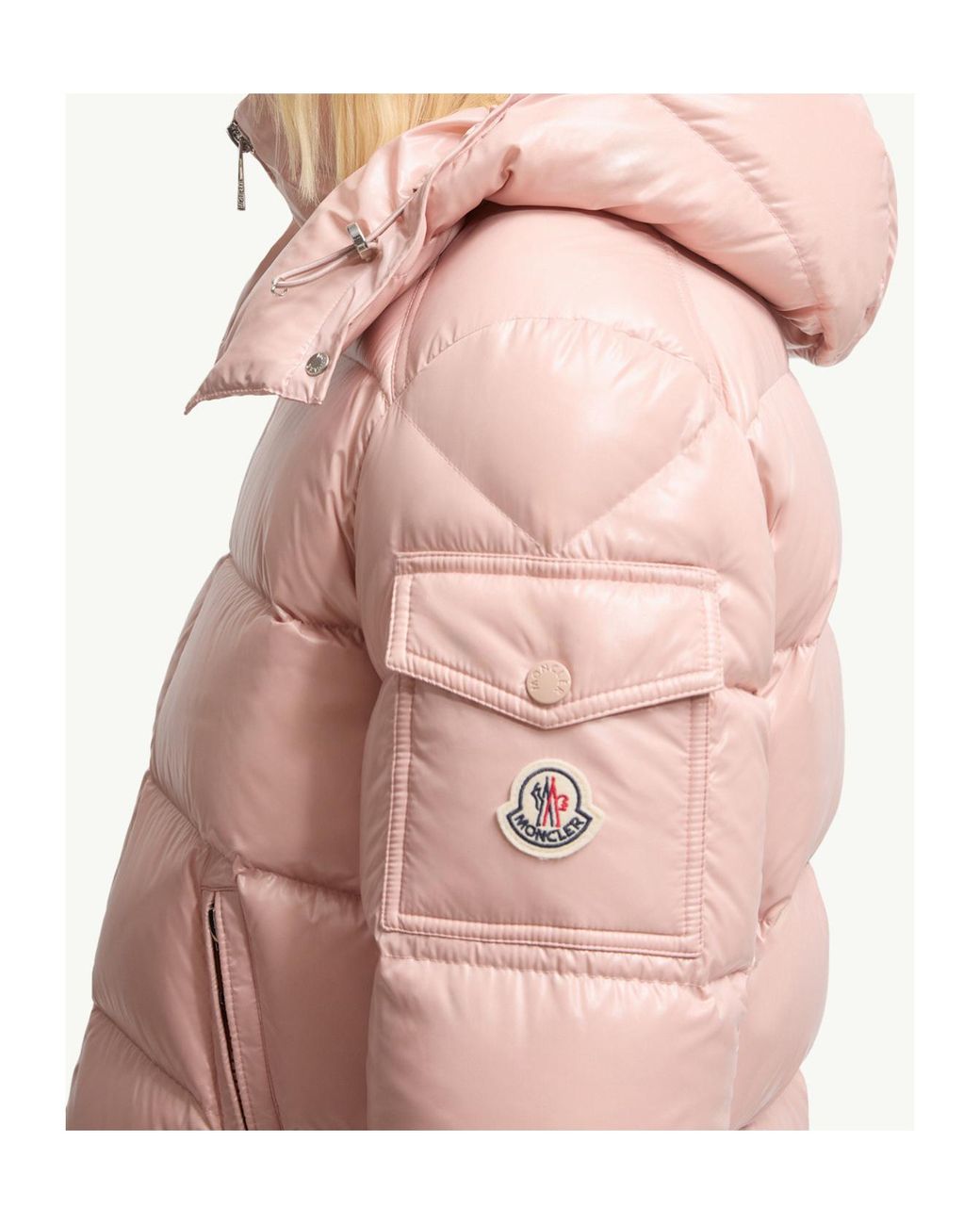 Moncler Pink Maire Zip-Up Padded Jacket