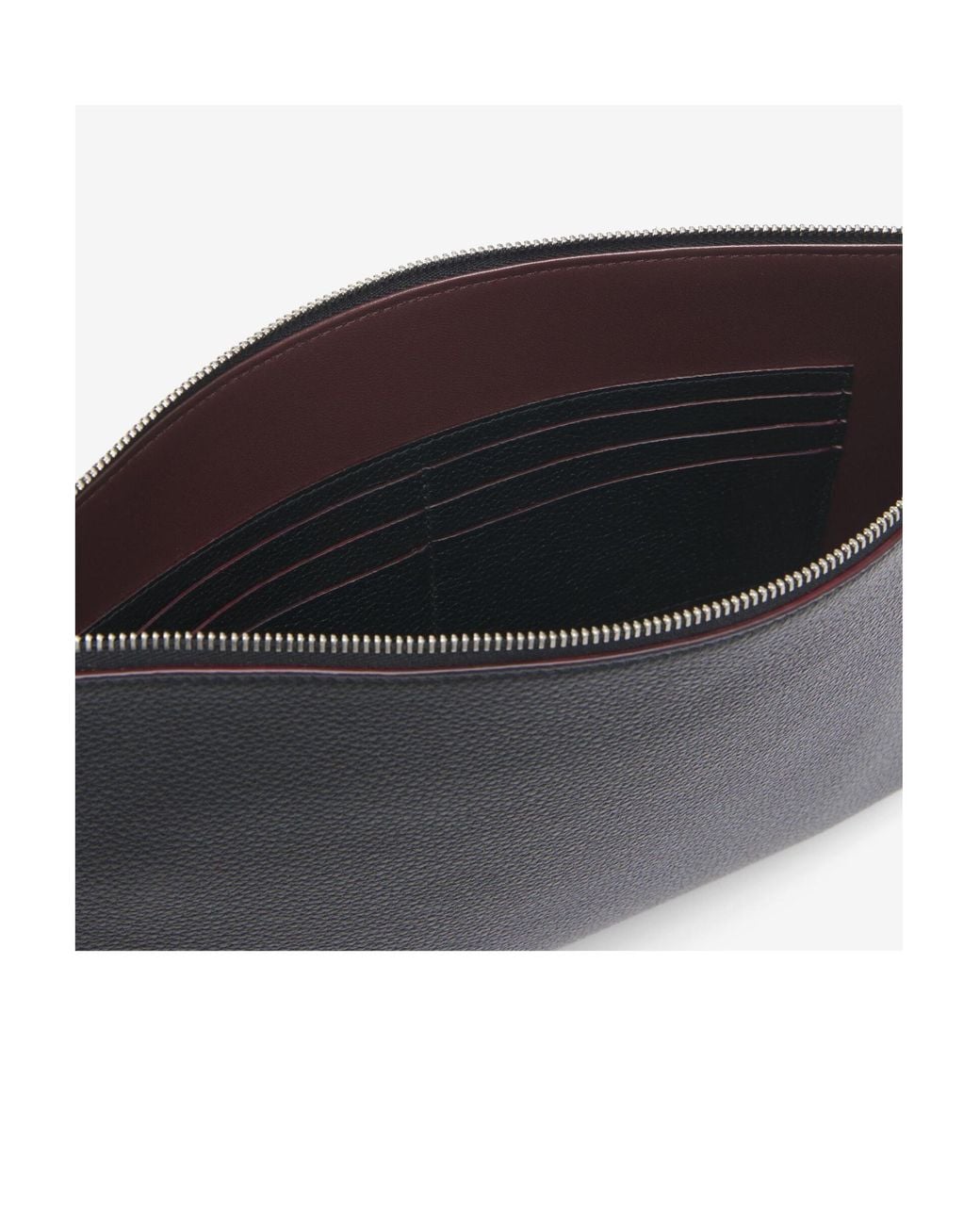 McQueen Black Logo Detailed Zipped Clutch Bag for men