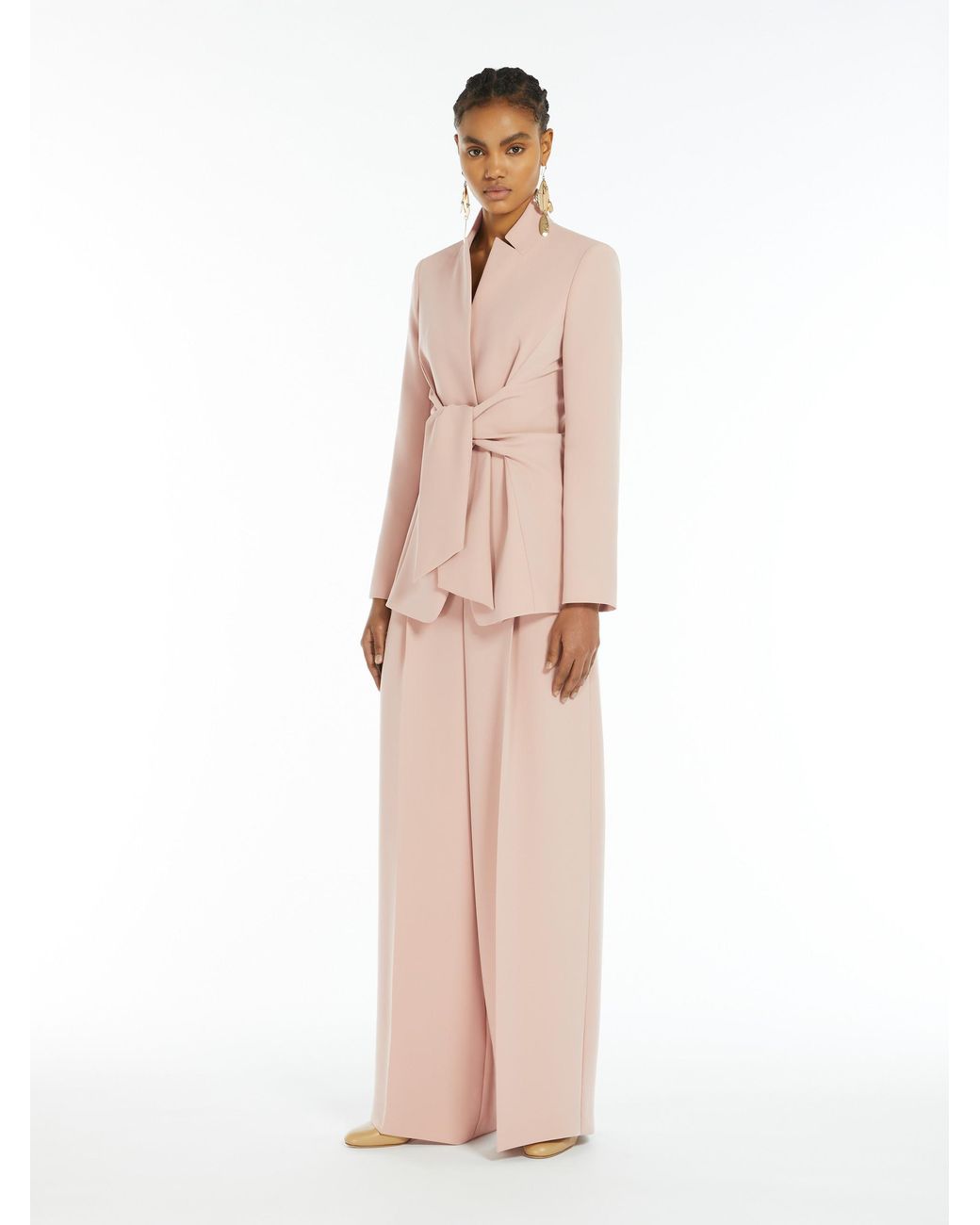 Max Mara Pink Lino High-Waisted Pants