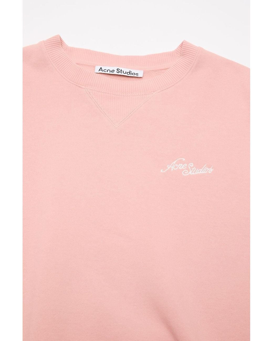 Acne Pink Logo Sweatshirt for men