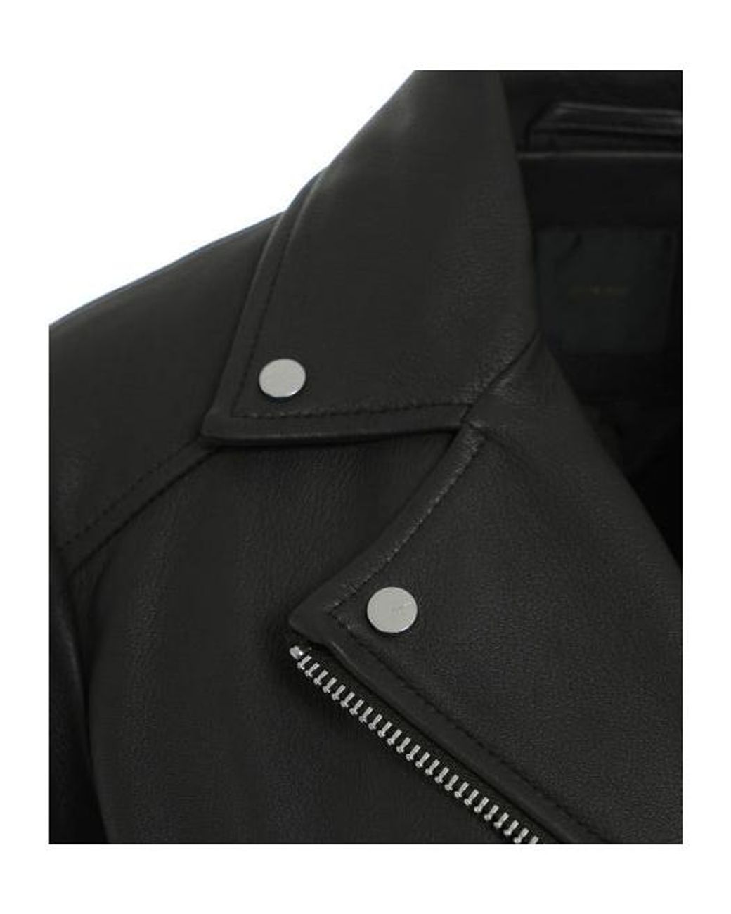 Pinko Black Short Zipped Leather Biker Jacket