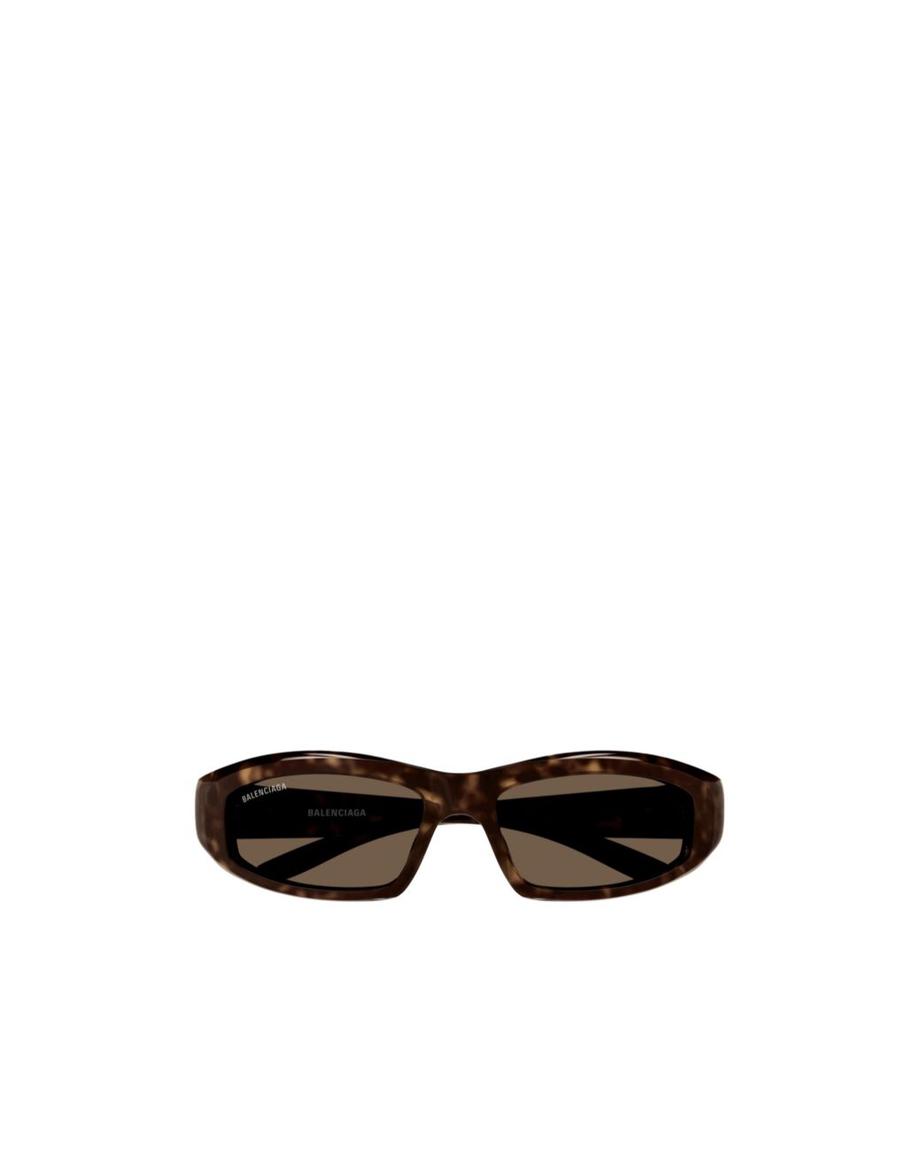 Balenciaga White Eyewear Rectangular Logo Sunglasses for men