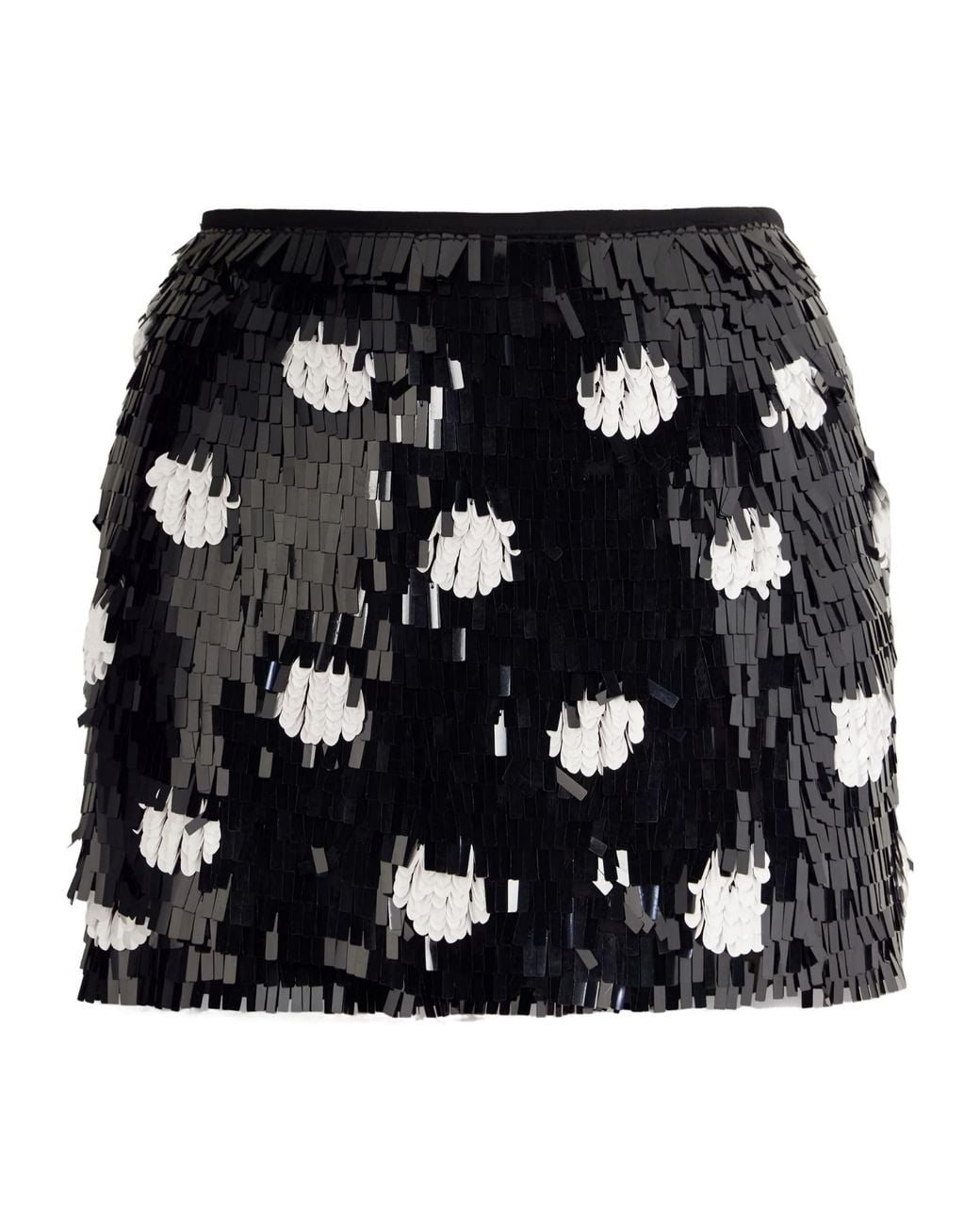Dries Van Noten Black Sequined Mini Skirt