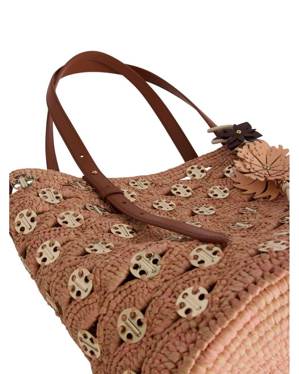 Rabanne Brown Rabanne Signature 1969 Discs Large Bucket Bag