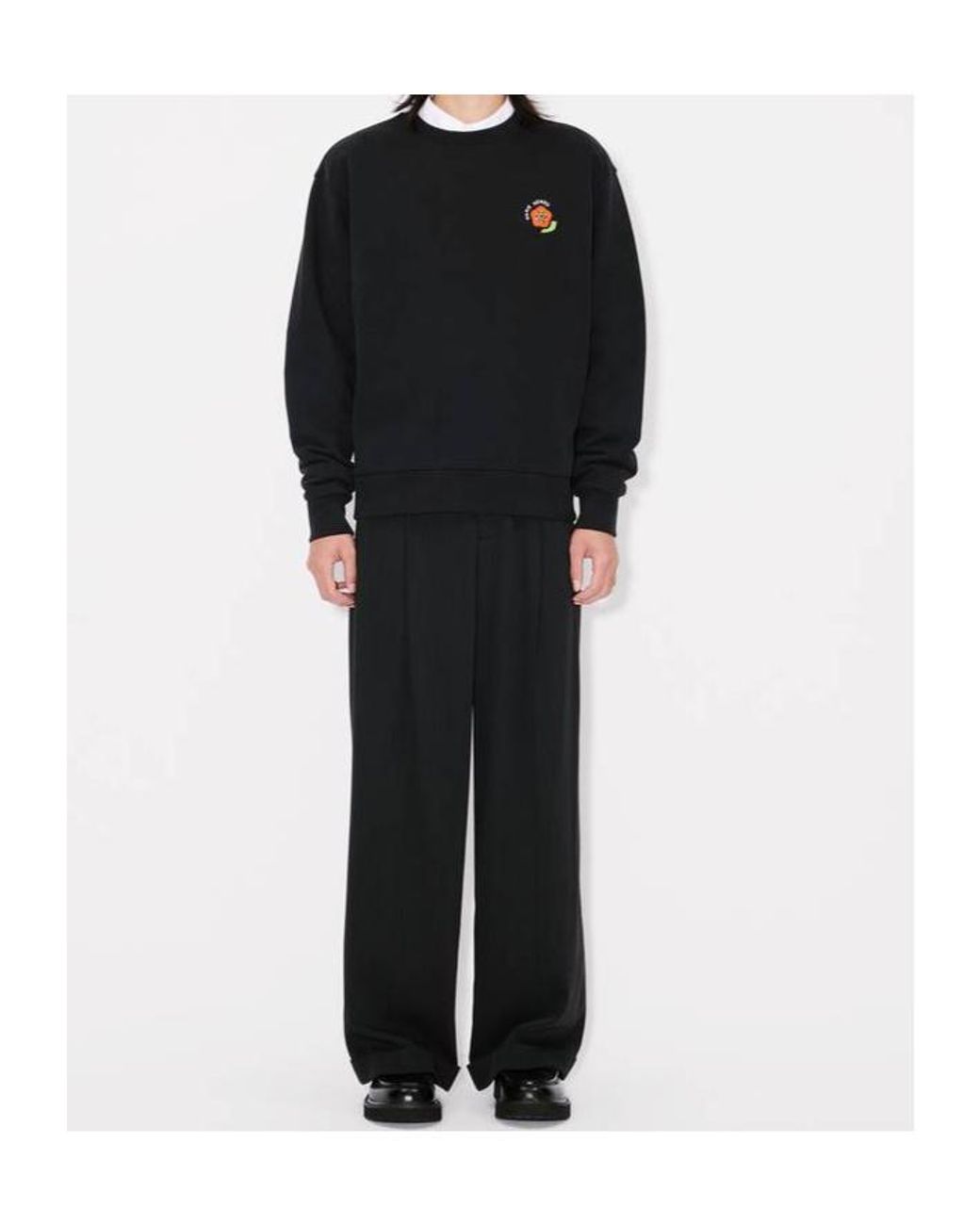 KENZO Black Pop' Embroidered Sweatshirt for men