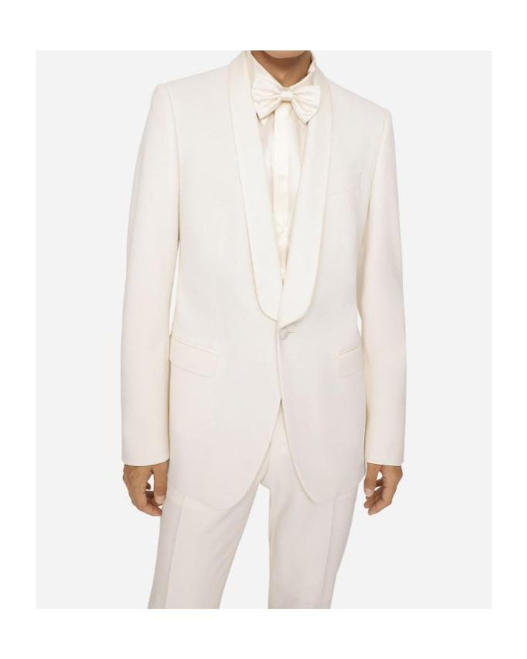 Dolce & Gabbana White Single-Breasted Sicilia Fit Jacket for men