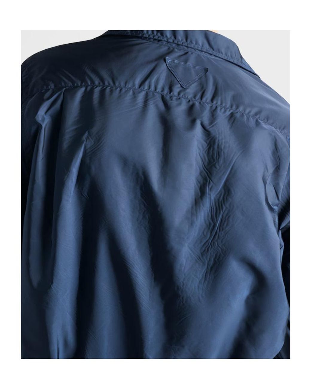 Prada Blue Long-Sleeved Button-Up Shirt for men
