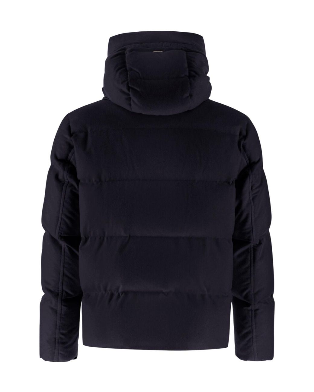 Herno Blue High-Neck Drawstring Bomber Jacket for men