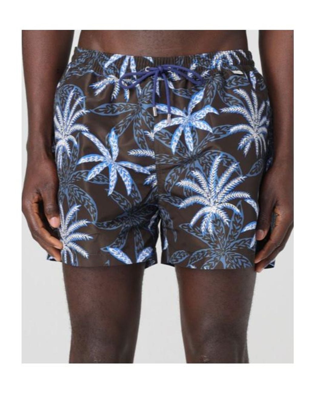 Paul Smith Blue Palm-Trees Swim Shorts for men