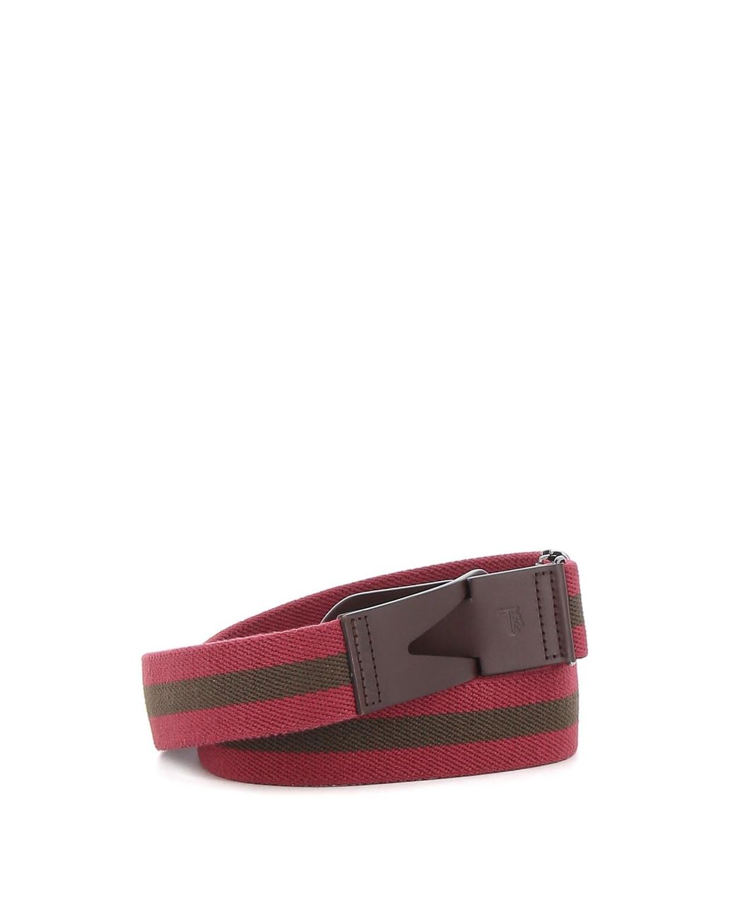 Tod's Purple Striped Snap-Buckle Belt for men