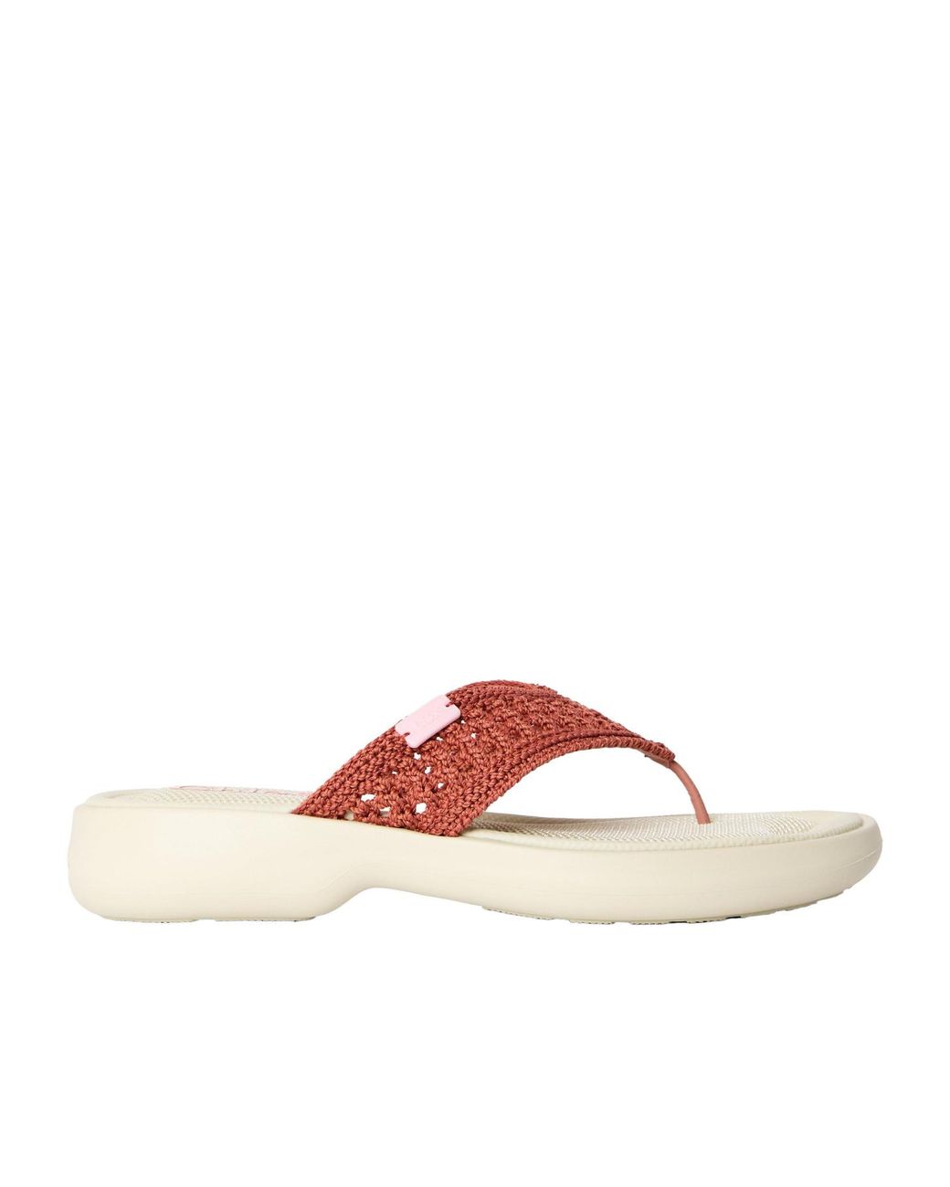 Chloé Pink Solid Color Minimalist Flat Sandals