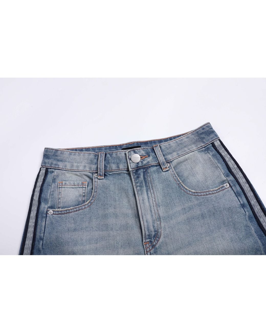 LIU REGALI Blue Side Slit Jeans