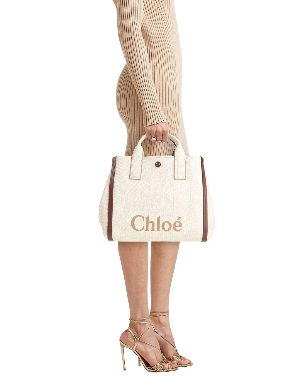 Chloé Natural Canvas Tote Bag