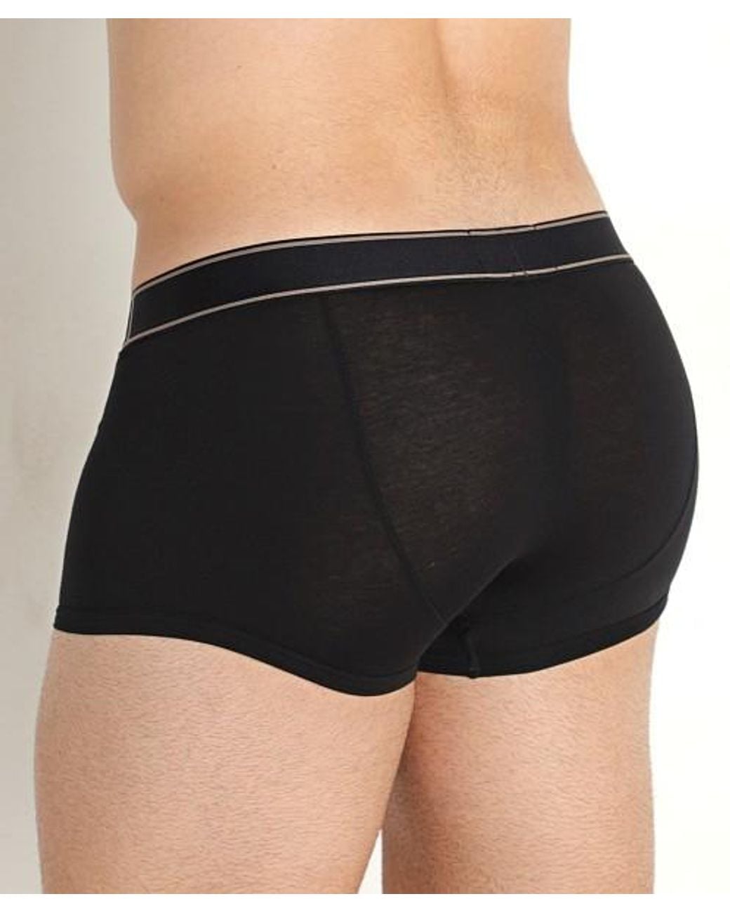 Emporio Armani Black Elastic Waist Underwear for men