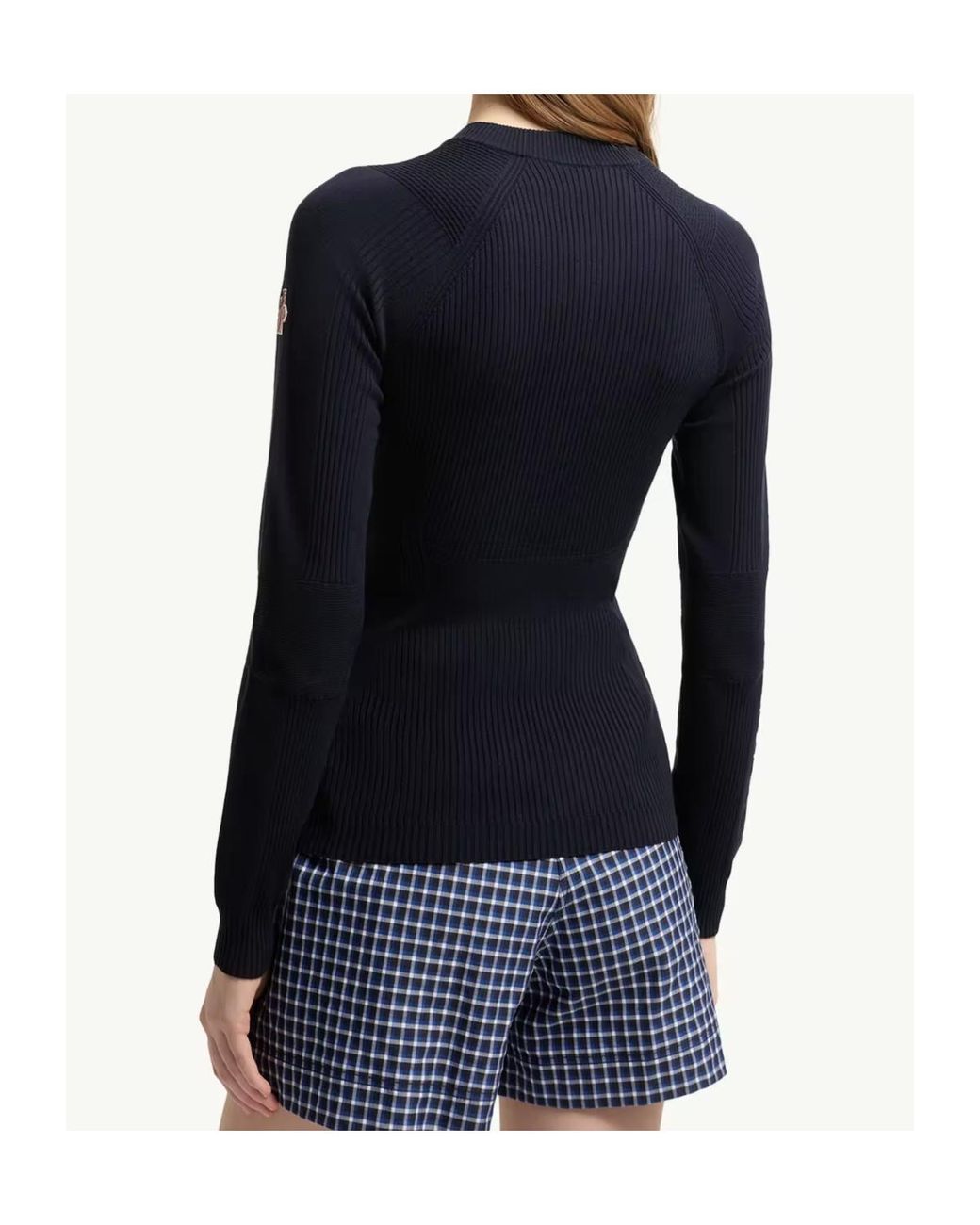Moncler Blue Crêpe Viscose Blend Jumper