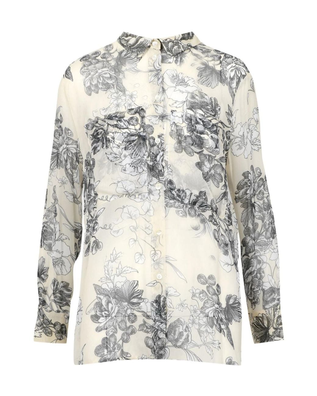 Semicouture Gray Long-Sleeved Shirt