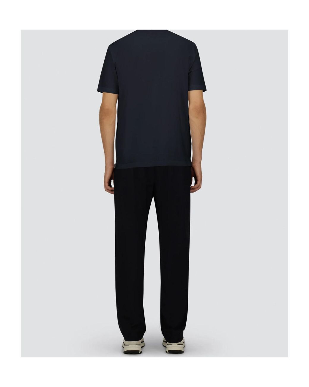Herno Blue Button Detailed Short-Sleeved Polo Shirt for men