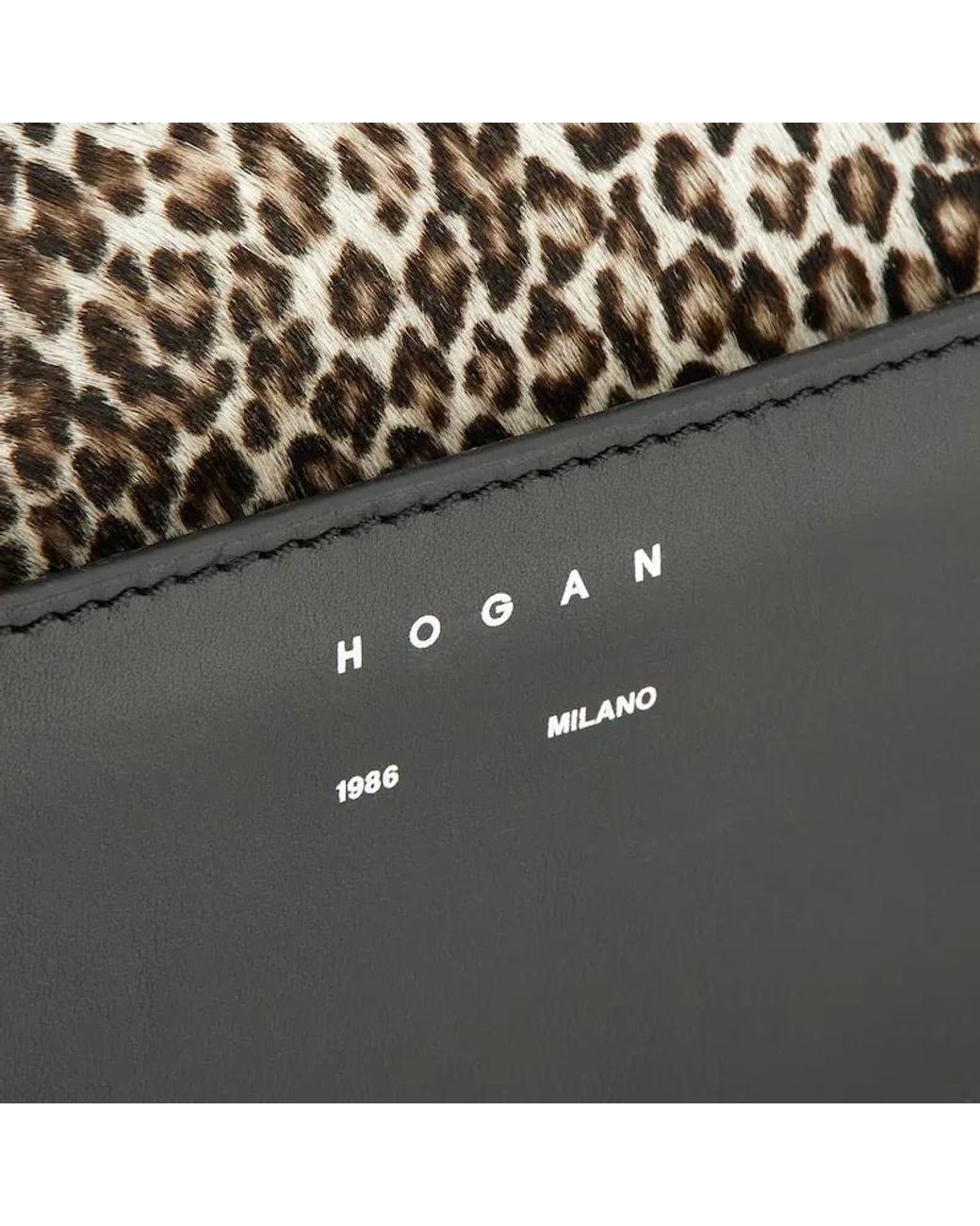 Hogan Gray Micro Pattern Crossbody Bag