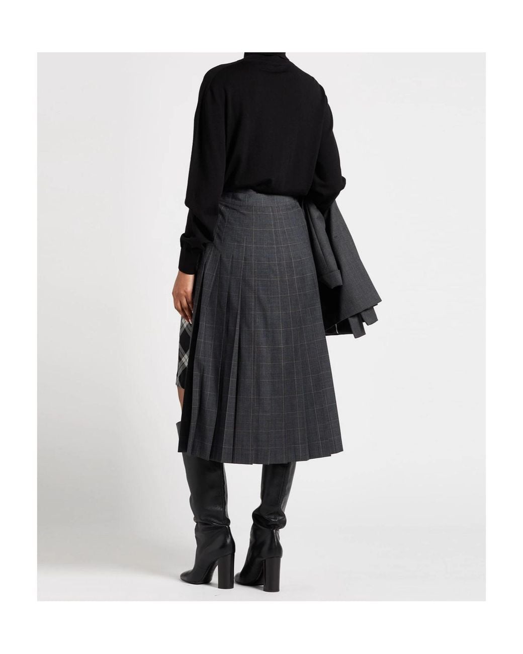 Balenciaga Black Midi Skirt