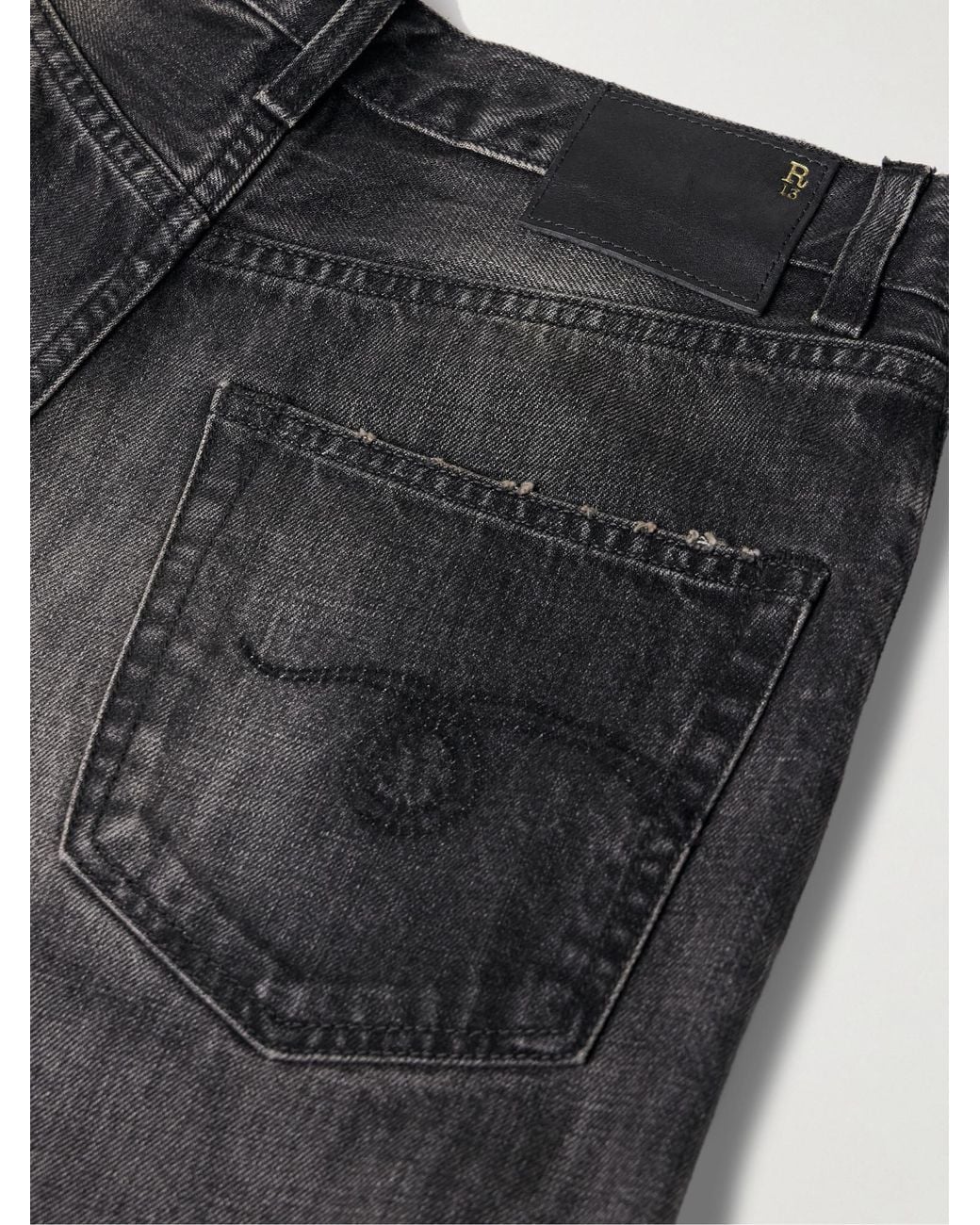 R13 Gray Baggy Jeans