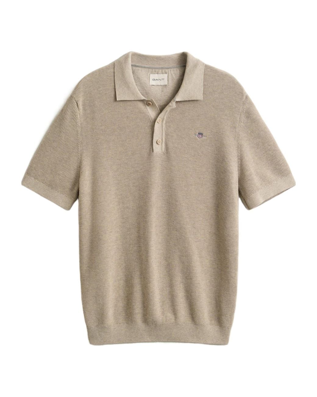 Gant Natural Logo Short Sleeve Polo Shirt for men