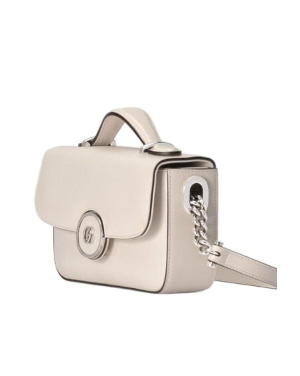Gucci Natural Double G Logo Mini Shoulder Bag